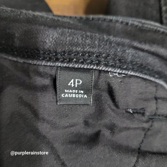 Simply Vera Wang Jeans Size 4P Mid Rise Black Wash Stretch Denim - Picture 5 of 12